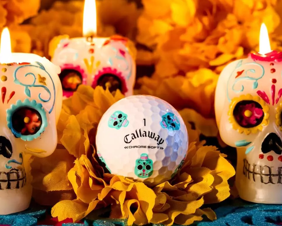 Limited Edition Chrome Soft Truvis Día de los Muertos Golf Balls